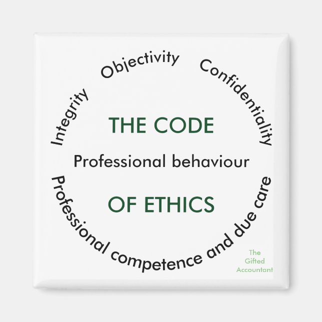 Íman "O código de ética - 5 princípios fundamentais " (Frente)