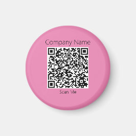 Íman O Código QR Da Sua Empresa Para O Magnete Rosa Do