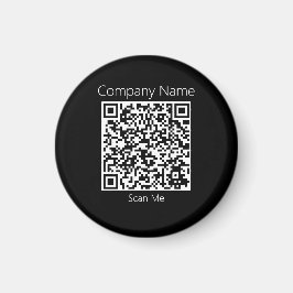 Íman O Código QR da sua empresa para o Magneto Preto do