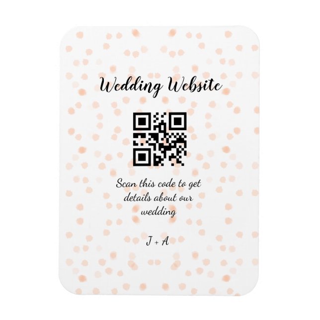 Íman O código QR de verificação do site de casamento pa (Vertical)