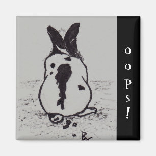 Íman O coelho vai Oops ímã do aceo