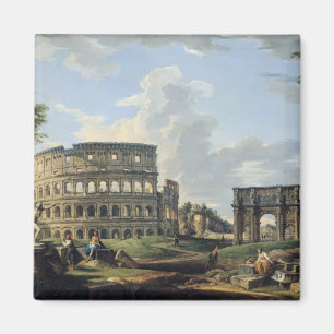 Íman O Colosseum e o arco de Constantim