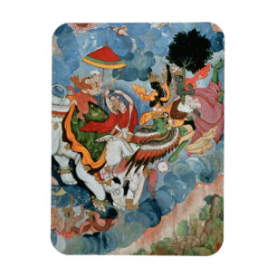 Íman O combate de Krishna com Indra, c.1590