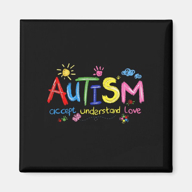 Íman O conceito de conscientização do Autismo de Brusha (Frente)