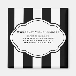 Íman O contato customizável da emergência numera o í