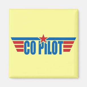 Íman O copiloto voa o crachá - aviação