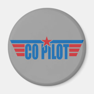 Íman O copiloto voa o crachá - aviação