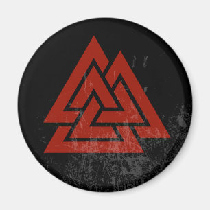 Íman O coração de Hrungnir (grunge vermelho & preto)