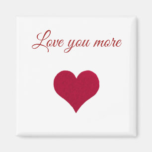 Íman o coração vermelho te ama mais