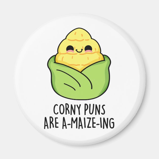 Íman O Corny Puns É Um Milho Engraçado. (Frente)