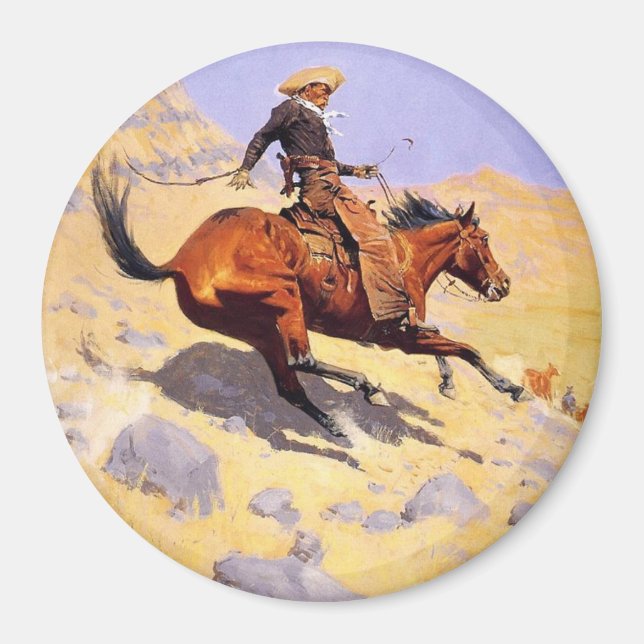 Íman O Cowboy (por Frederic Remington) (Frente)