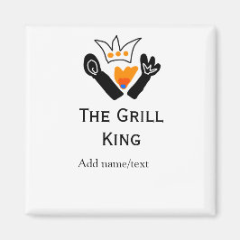 Íman O cozinhar de texto do nome da adição de churrasco