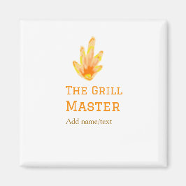 Íman O cozinhar de texto do nome de adição do churrasco