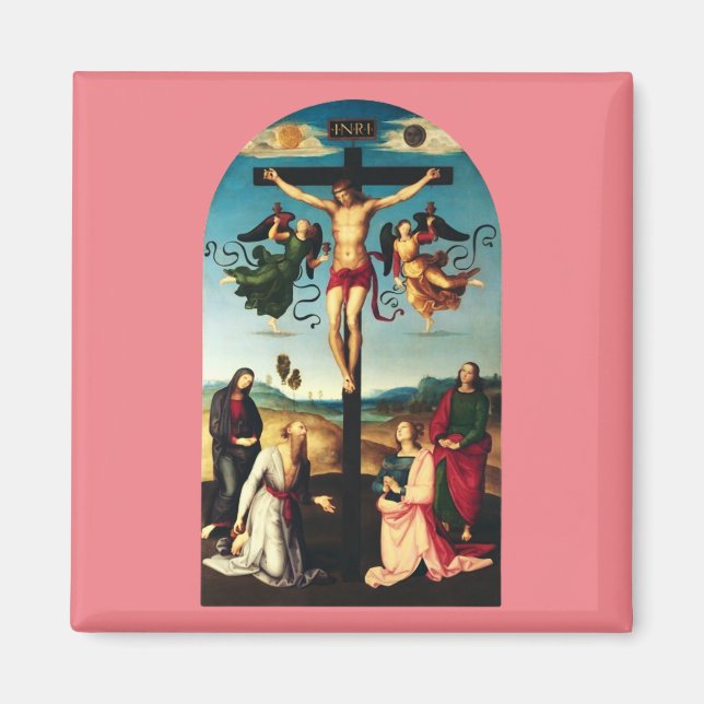 Íman O Cristo Crucificado com a Virgem Maria (Frente)