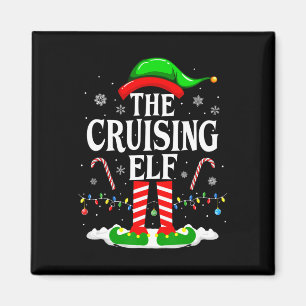 Íman O Cruzeiro Elf Xmas Engraçado Em Combinação Com O
