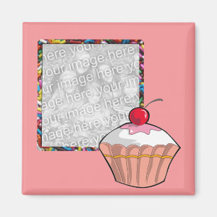 Íman O cupcake & polvilha o ímã da foto