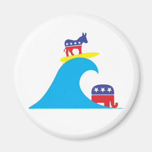 Íman O democrata burra a onda azul