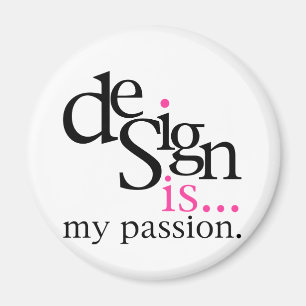 Íman O design é… (rosa)