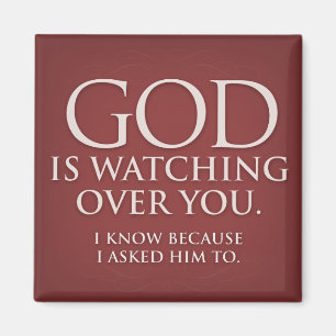 Íman O deus está olhando sobre você. Ímã de Borgonh