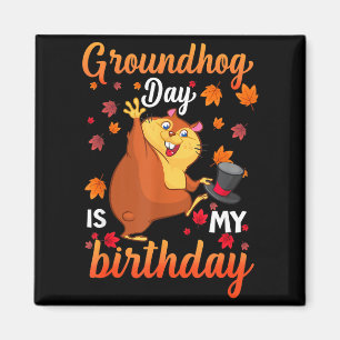 Íman O Dia da Marmota é Meu Aniversário 2 de Fevereiro,