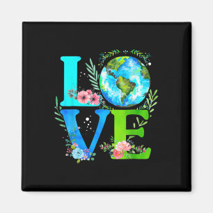 Íman O Dia da Terra Ama o Mundo Aniversário Eco Consciê