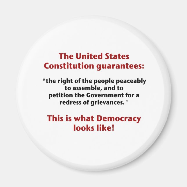 Íman O direito de reunião - Como se parece a democracia (Frente)