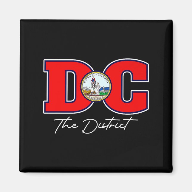 Íman O Distrito De Washington Dc Lembrança De Férias No (Frente)
