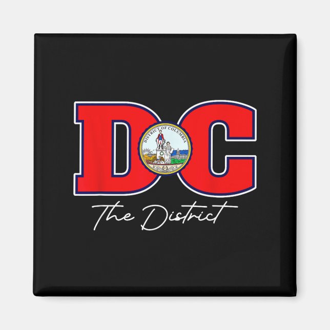 Íman O Distrito De Washington Dc Lembrança De Férias No (Frente)