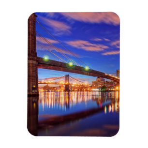 Íman O East River, ponte de Brooklyn, Manhattan