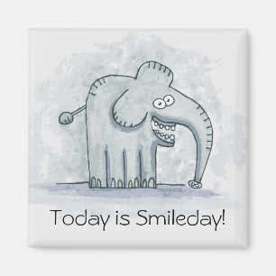 Íman O elefante inspirador engraçado é hoje Smileday