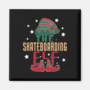 Íman O Elfo de Skate Christmas Pijama - Skateboar
