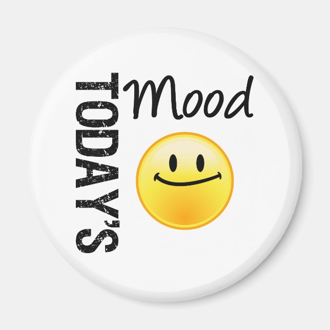 Íman O Emoticon do Humor de Hoje Satisfeito (Frente)