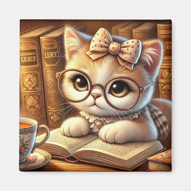 Íman "O Encanto Felino: Guardiões de Mistérios e Carinh (Frente)