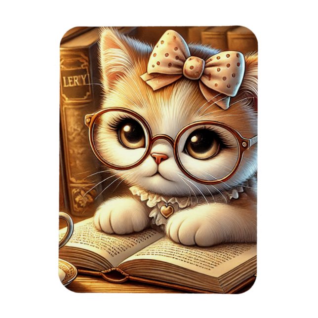 Íman "O Encanto Felino: Guardiões Ímã Flexível com Foto (Vertical)