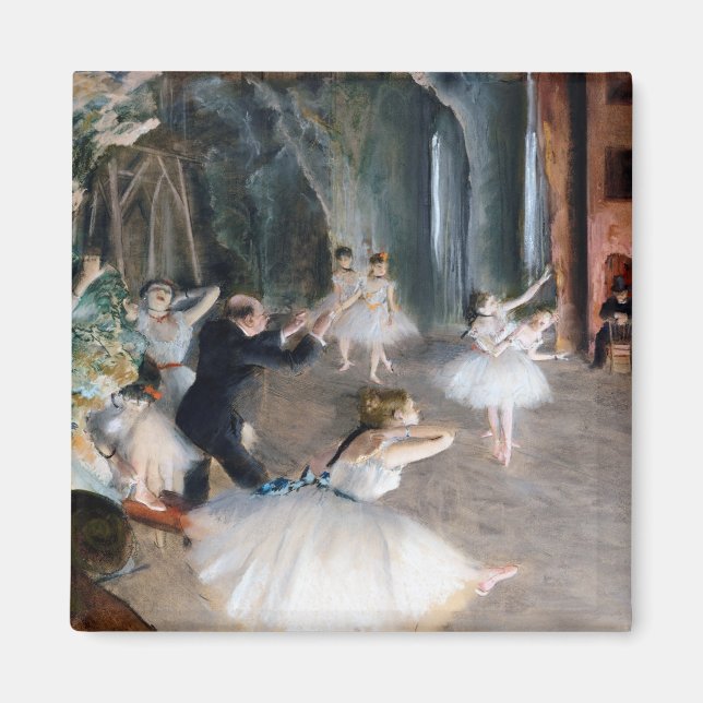 Íman O ensaio no palco, Edgar Degas (Frente)