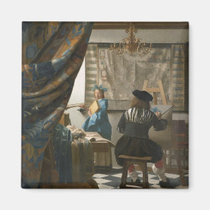 Íman O estúdio do artista, c.1665-66 (óleo em canvas)