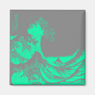 Íman O Excelente Onda As Redes De Cinza E Verde Seafoam