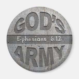 Íman O exército do deus - cinza do metal do verso da