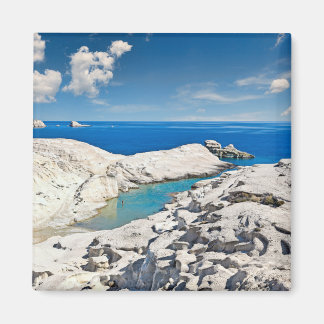 Íman O famoso Sarakiniko em Milos, Grécia