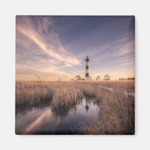 Íman O farol da ilha de Bodie no por do sol