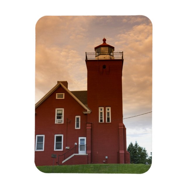 Íman O farol de dois Harbors com vista para o compartim (Vertical)