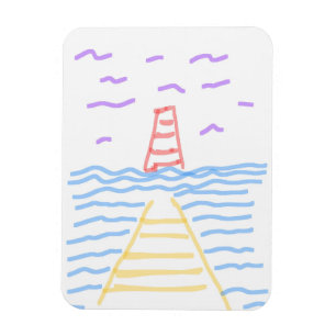 Íman O Farol e o Pier Ímã de Foto Flexível