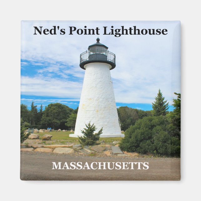 Íman O Farol Point de Ned, Massachusetts Magnet (Frente)