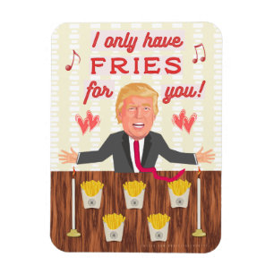 Íman O fast food engraçado de Donald Trump frita o dia