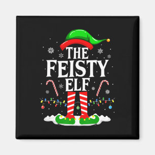 Íman O Feiste Elf Xmas Engraçado Grupo Familiar Compatí