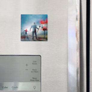 Íman O feliz Dia das Bruxas de SlipperyJoe brilha zumbi