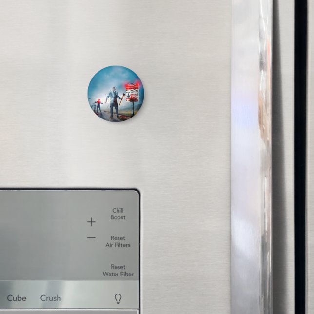 Íman O feliz Dia das Bruxas de SlipperyJoe brilha zumbi (In Situ (Fridge))