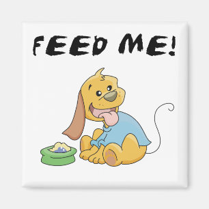 Íman O filhote de cachorro alimenta-me o camiseta e os