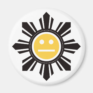 Íman O filipino Sun enfrenta - o amarelo