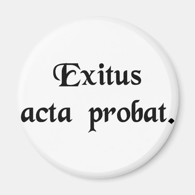 Íman O fim justifica os meios. (Frente)